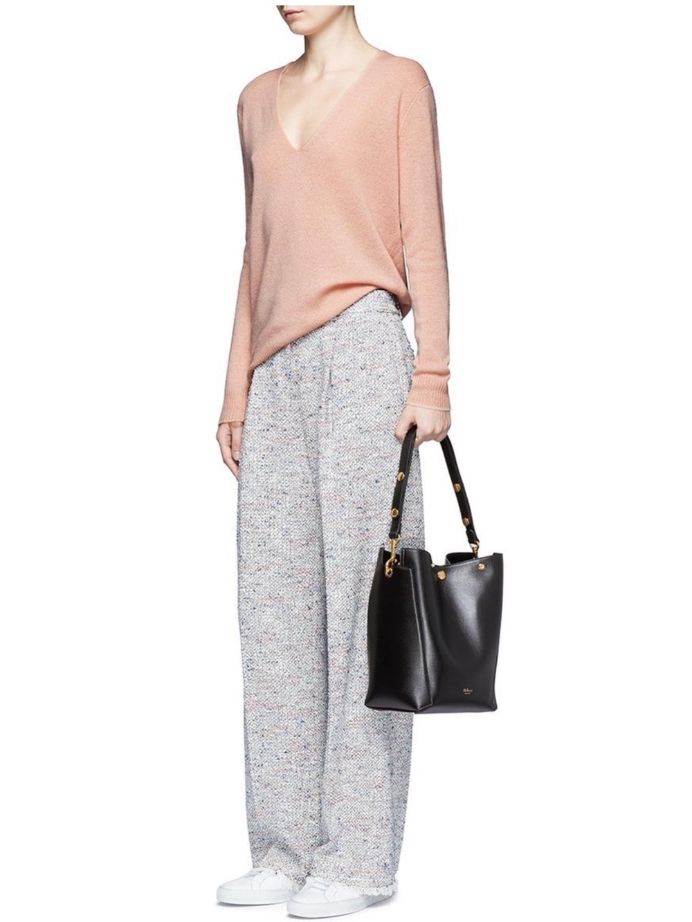 Theory tweed wide leg pants